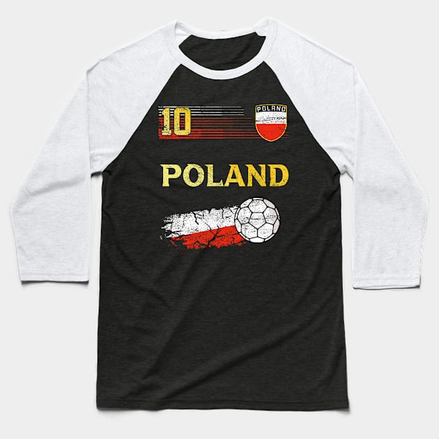 Poland Soccer Jersey Polish Flag Football Lovers Baseball T-Shirt by TeeBlade